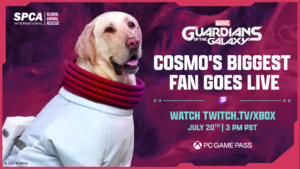 Join Milo the dog to celebrate Marvel’s Guardians of the Galaxy launch on PC Game Pass